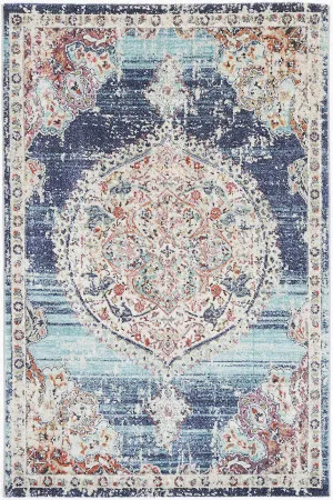 June Medallion Transitional Navy Multi Rug by null, a Contemporary Rugs for sale on Style Sourcebook