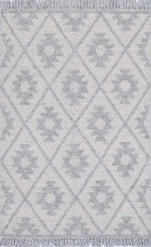 Diego Geometric Light Grey Wool Rug by null, a Contemporary Rugs for sale on Style Sourcebook