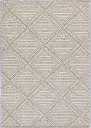 Yumi Kenilorea Beige Geometric Flatweave Rug by null, a Contemporary Rugs for sale on Style Sourcebook