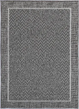 Alfresco Herringbone Charcoal Flatweave Rug by null, a Contemporary Rugs for sale on Style Sourcebook