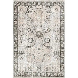 Zarrin Garland Grey Machine Washable Rug by null, a Contemporary Rugs for sale on Style Sourcebook