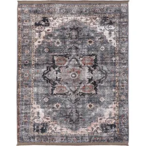 Zarrin Motif Slate Machine Washable Rug by null, a Contemporary Rugs for sale on Style Sourcebook