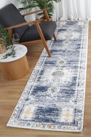 Providence Dark Blue Cream Rug by null, a Contemporary Rugs for sale on Style Sourcebook