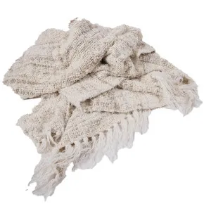 Wabi Throw in 100% Recycled Linen, Ivory | 170x130cm | Eadie Lifestyle by null, a Throws for sale on Style Sourcebook