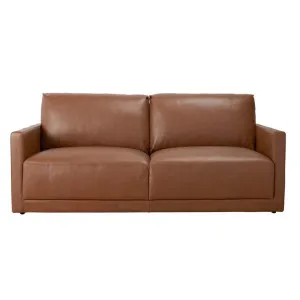 Haven Tan Leather Sofa - 2.5 Seater by null, a Sofas for sale on Style Sourcebook