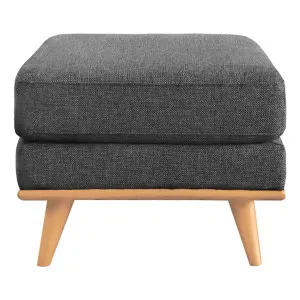 Astrid Ottoman in Talent Charcoal / Clear Leg by OZ Design, a Ottomans for sale on Style Sourcebook