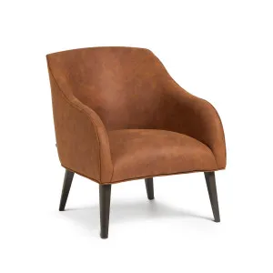 Bobly armchair in light brown fabric with wenge finish legs by null, a Chairs for sale on Style Sourcebook