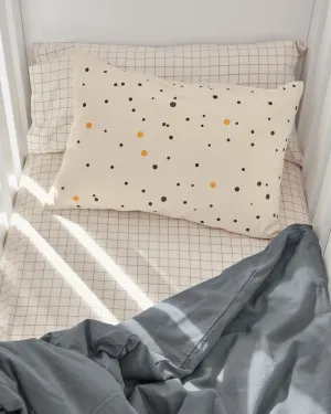 Xiel 100% organic cotton (GOTS) cushion cover with black and yellow polka dots 30 x 50 cm by null, a Kids Cushions for sale on Style Sourcebook