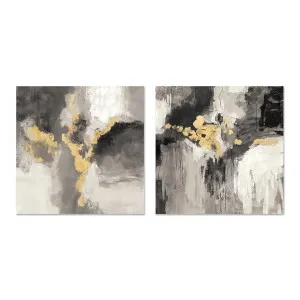 Deep Gold Abstract, Style A & B, Set Of 2 by Gioia Wall Art, a Prints for sale on Style Sourcebook