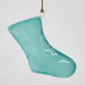 Benny Iron Hanging Sock Aqua Blue LGE by Florabelle Living, a Christmas for sale on Style Sourcebook