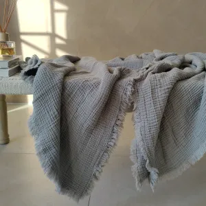 RESTOCK APRIL | BURSA Cotton Bedcover 200cm x 230cm | Light Grey by null, a Cushions, Decorative Pillows for sale on Style Sourcebook