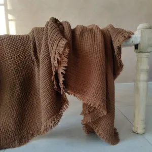 BURSA Cotton Bedcover 200cm x 230cm | Rust by null, a Cushions, Decorative Pillows for sale on Style Sourcebook