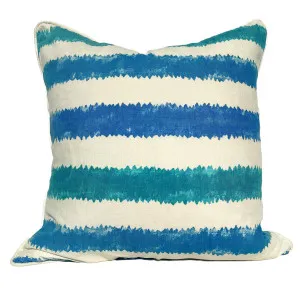 Designer Fabric by FABRICUT-Rayon Linen Cushion 55cm Square- Faded Ink by null, a Cushions, Decorative Pillows for sale on Style Sourcebook