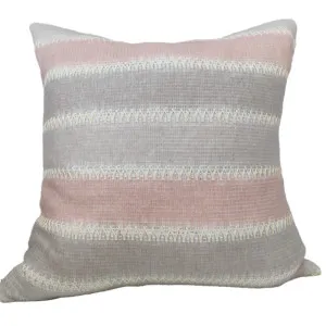 LAST ONE - Odyssey Merino Handcrafted Cushion 55cm Square - Millennial Pink/Beige/ White by null, a Cushions, Decorative Pillows for sale on Style Sourcebook