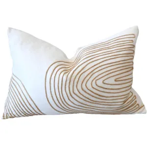 Pisa Linen with Jute Embroidery Double Sided Cushion 40x60cm Lumbar by null, a Cushions, Decorative Pillows for sale on Style Sourcebook