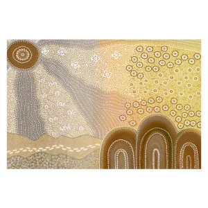 Walk Together, Yellow and Brown Colour by Gioia Wall Art, a Prints for sale on Style Sourcebook