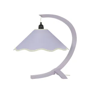 Paola & Joy Kira 1lt Table Lamp with Wooden Base (E27) Lavender & Pale Yellow by Paola & Joy, a Table & Bedside Lamps for sale on Style Sourcebook