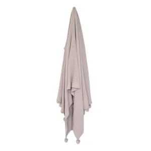 Fez Knitted Throw Biscuit - 170cm x 130cm by null, a Throws for sale on Style Sourcebook