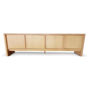 Linden 2.1m Travertine Top TV Entertainment Unit - Creme Ash by Interior Secrets - AfterPay Available by Interior Secrets, a Entertainment Units & TV Stands for sale on Style Sourcebook