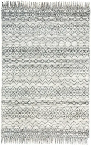 Carlita Grey and Ivory Diamond Pattern Indoor Outdoor Rug by Miss Amara, a Persian Rugs for sale on Style Sourcebook