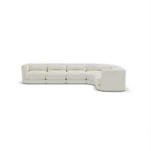 Santa Monica Modular Corner Sofa Boucle Ivory - 5 Seater by null, a Sofas for sale on Style Sourcebook