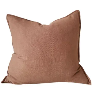 RESTOCK EARLY OF MAY | Millard Linen Cotton Cushion 55cm Square - Nimes Nutmeg by null, a Cushions, Decorative Pillows for sale on Style Sourcebook