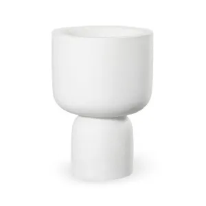 Peppe Concrete Planter White - 20cm x 28cm by null, a Plant Holders for sale on Style Sourcebook