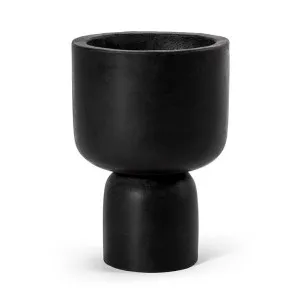 Peppe Concrete Planter Black - 20cm x 28cm by null, a Plant Holders for sale on Style Sourcebook