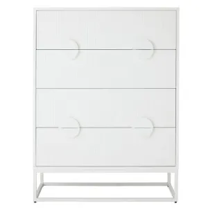 Havasa Tallboy White - 4 Drawer by null, a Dressers & Chests of Drawers for sale on Style Sourcebook