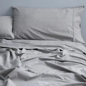 Vintage Deep Sheet Set - Oatmeal Melange, Deep King, Softwash Cotton by Canningvale, a Sheets for sale on Style Sourcebook