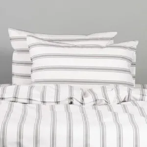 Modella Stripe Quilt Cover Set - White, King, 100% Cotton by Canningvale, a Quilt Covers for sale on Style Sourcebook