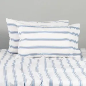 Modella Stripe Sheet Set - White, Super King, 100% Cotton by Canningvale, a Sheets for sale on Style Sourcebook
