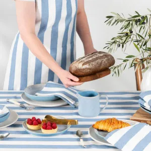 Cucina Stripe Apron - White, 100% Cotton by Canningvale, a Sheets for sale on Style Sourcebook