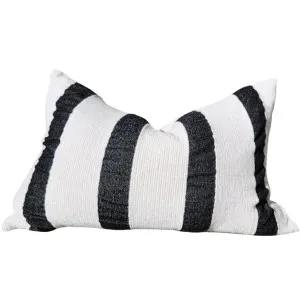 Palma Corduroy Cushion 40x60cm Lumbar - Off White | Black by null, a Cushions, Decorative Pillows for sale on Style Sourcebook