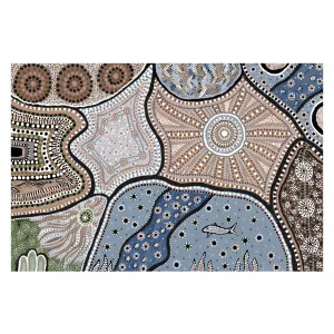Barrunbatayi, Brown And Blue Tones by Gioia Wall Art, a Aboriginal Art for sale on Style Sourcebook