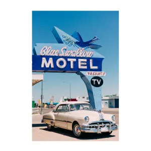 Blue Swallow Motel by Gioia Wall Art, a Prints for sale on Style Sourcebook