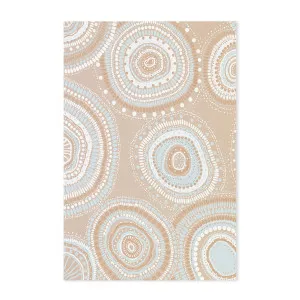 Brown Dancing Bora Rings, Style A by Gioia Wall Art, a Aboriginal Art for sale on Style Sourcebook