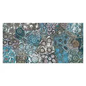 My Great Great Grandmothers Land, Style A, Teal Tone by Gioia Wall Art, a Aboriginal Art for sale on Style Sourcebook