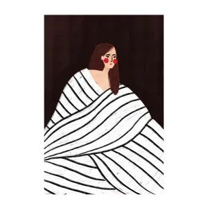 The Woman With Black and White Stripes by Gioia Wall Art, a Prints for sale on Style Sourcebook