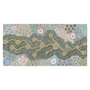Waterhole Dreaming, Pastel Colour by Gioia Wall Art, a Aboriginal Art for sale on Style Sourcebook