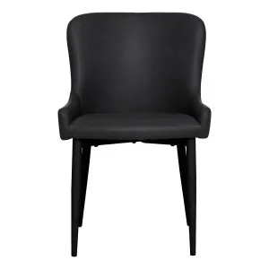 Ontario Dining Chair in PU Charcoal / Black by OzDesignFurniture, a Dining Chairs for sale on Style Sourcebook