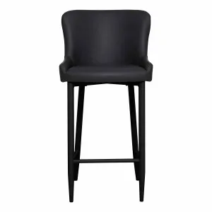 Ontario Bar Chair in PU Charcoal / Black by OzDesignFurniture, a Bar Stools for sale on Style Sourcebook