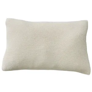 Amiens Linen Cotton Waffle Texture Cushion 40x60cm Lumbar - Off White by null, a Cushions, Decorative Pillows for sale on Style Sourcebook
