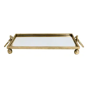 Clay Tray With Handles 57.5x10.5cm in Gold by OZ Design, a Trays for sale on Style Sourcebook