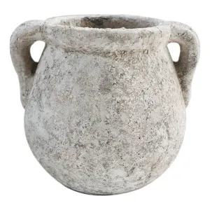Pompei Urn 20x22.5cm in Rustic White by OZ Design, a Baskets, Pots & Window Boxes for sale on Style Sourcebook