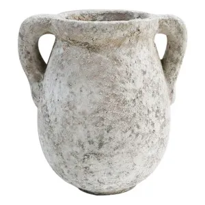 Pompei Urn 28x31cm in Rustic White by OZ Design, a Baskets, Pots & Window Boxes for sale on Style Sourcebook