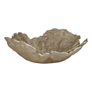 Coral Bowl 34x12cm in Gold by OZ Design, a Decorative Plates & Bowls for sale on Style Sourcebook