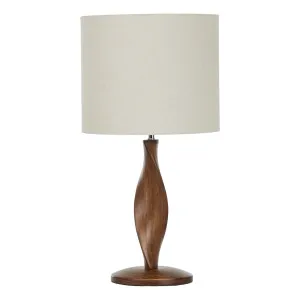 Priya Table Lamp 30x60cm in Walnut by OZ Design, a Table & Bedside Lamps for sale on Style Sourcebook