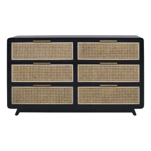 Willow Dresser in Mangowood Black / Rattan by OZ Design, a Dressers & Chests of Drawers for sale on Style Sourcebook