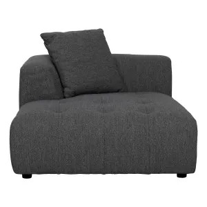 Rubin Sofa Chaise LHF in Het Charcoal by OZ Design, a Sofas for sale on Style Sourcebook